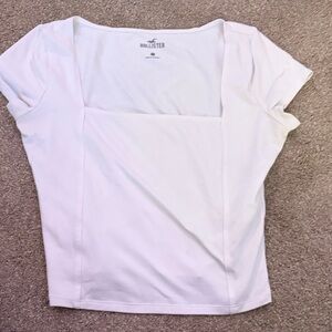 Hollister Women's Classic White Short Sleeve Top